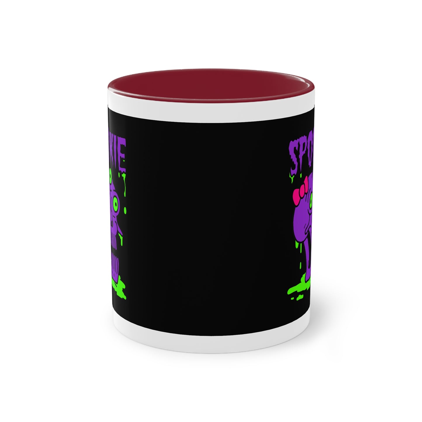 Two Tone Mug - Three-Eyed Skull 'Spookie' Design - ALIQUOS