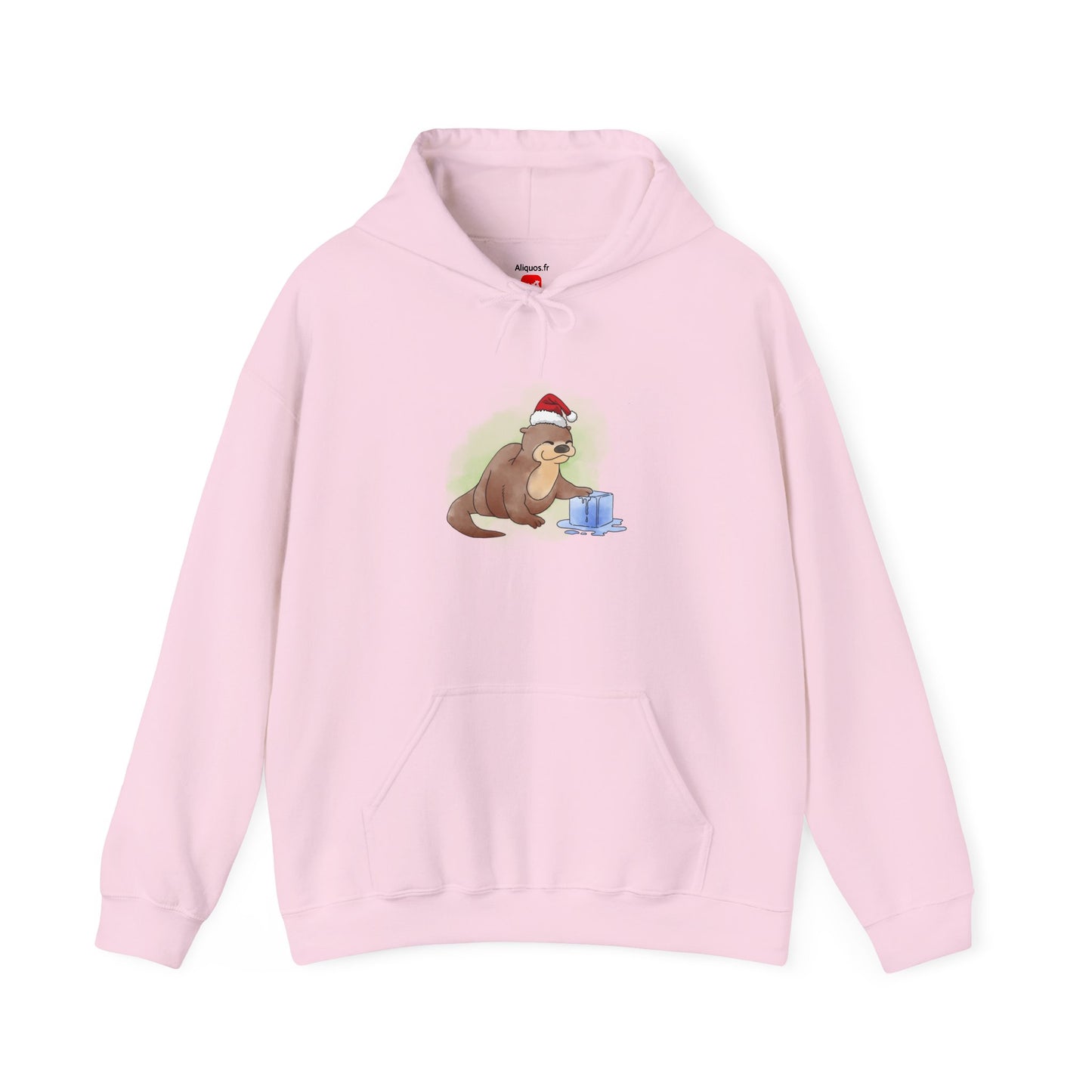 Sweat à capuche unisexe - Loutre de Noël 9