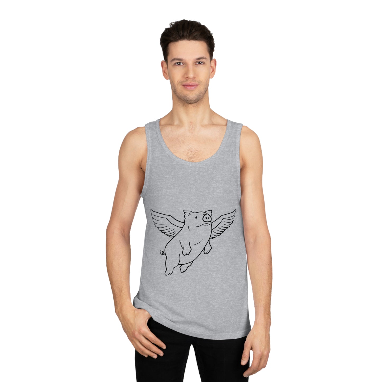 Flying Piggy Unisex Softstyle Tank Top - ALIQUOS