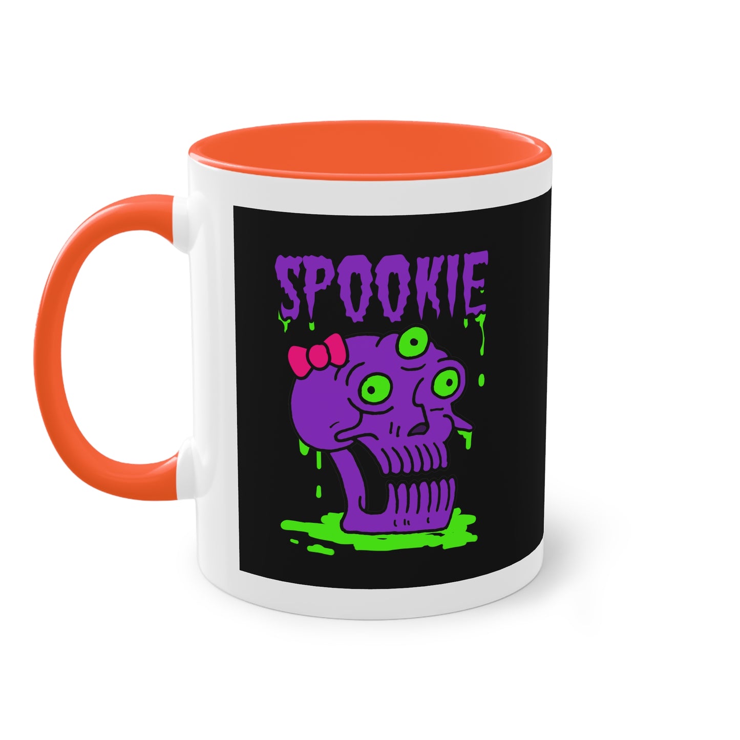 Two Tone Mug - Three-Eyed Skull 'Spookie' Design - ALIQUOS