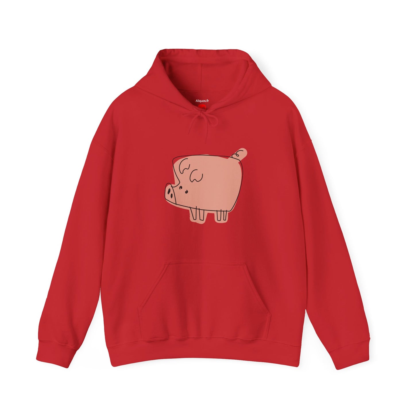 Blocky Piggy Unisex Hooded Sweatshirt - ALIQUOS