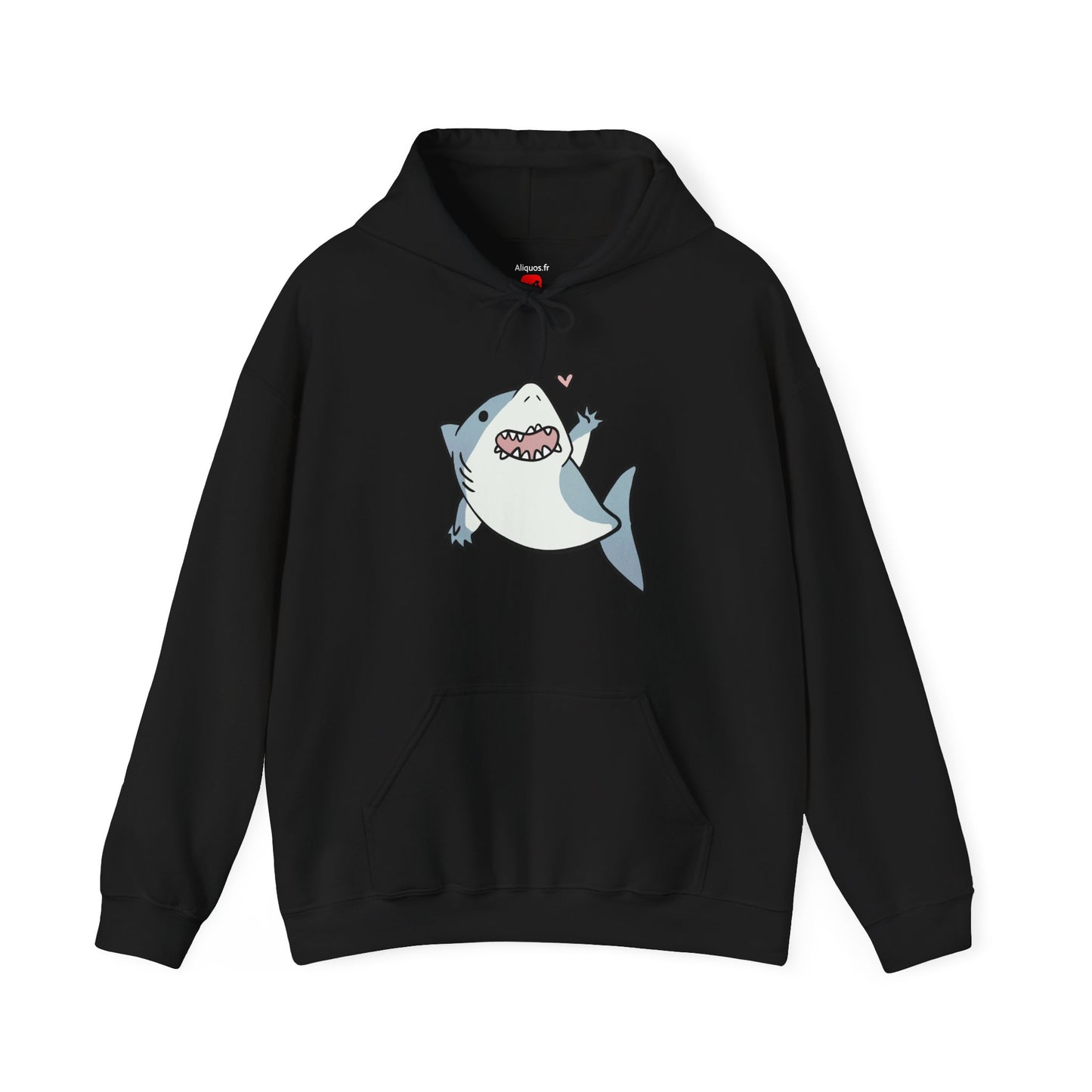 Unisex Hooded Sweatshirt - Cute Shark Wave - Aliquos