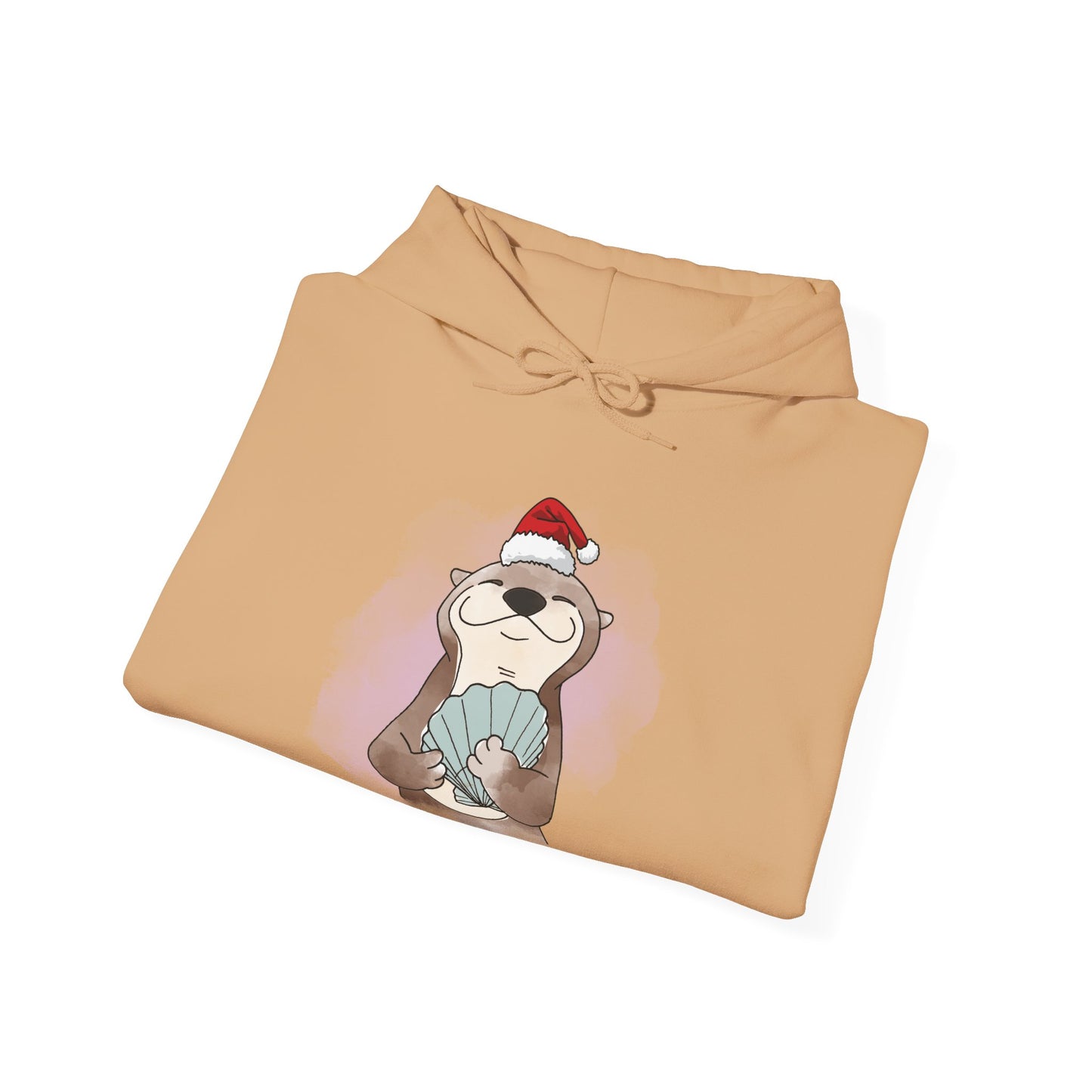 Sweat à capuche unisexe - Loutre de Noël 3