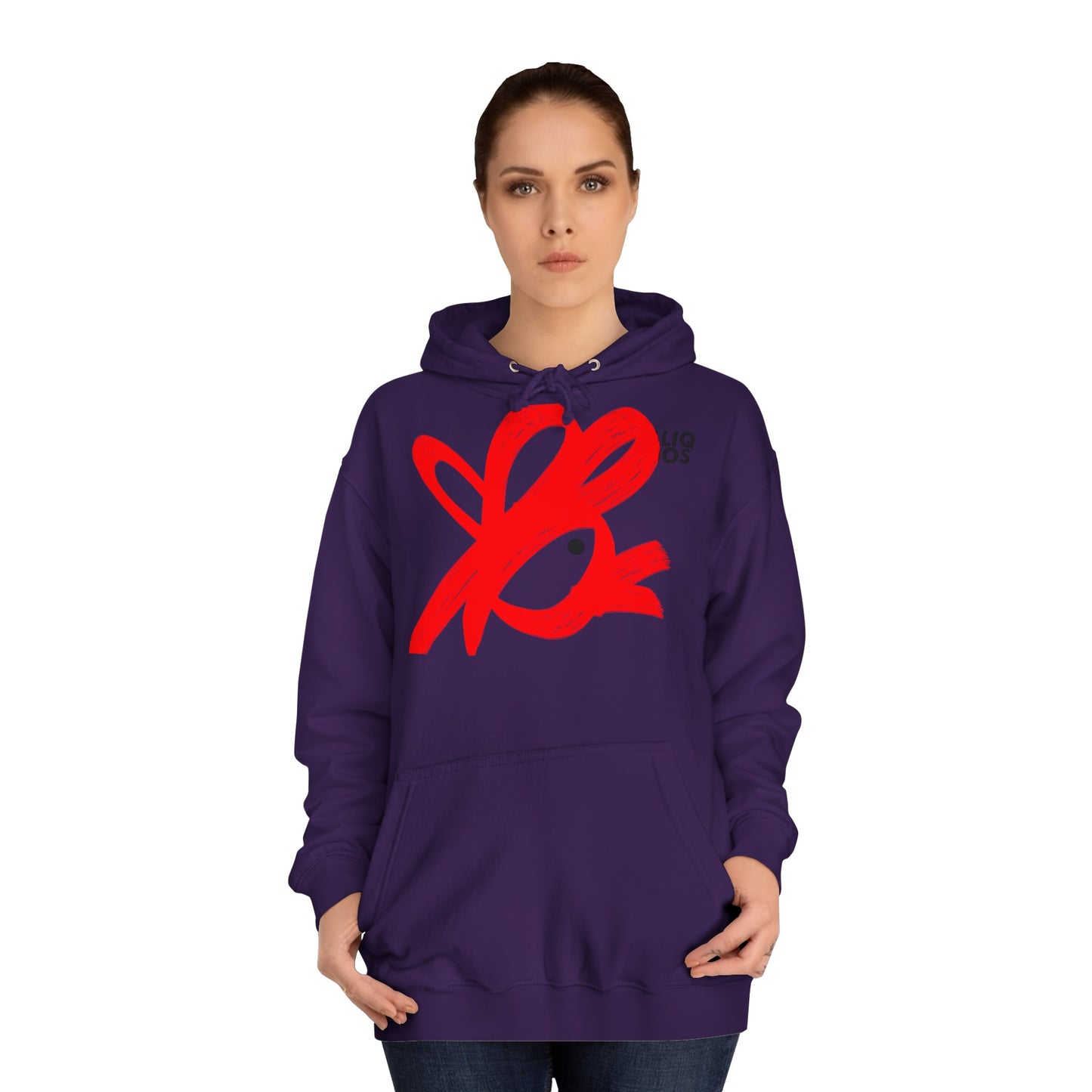 Unisex College Hoodie Painted Chicken - ALIQUOS