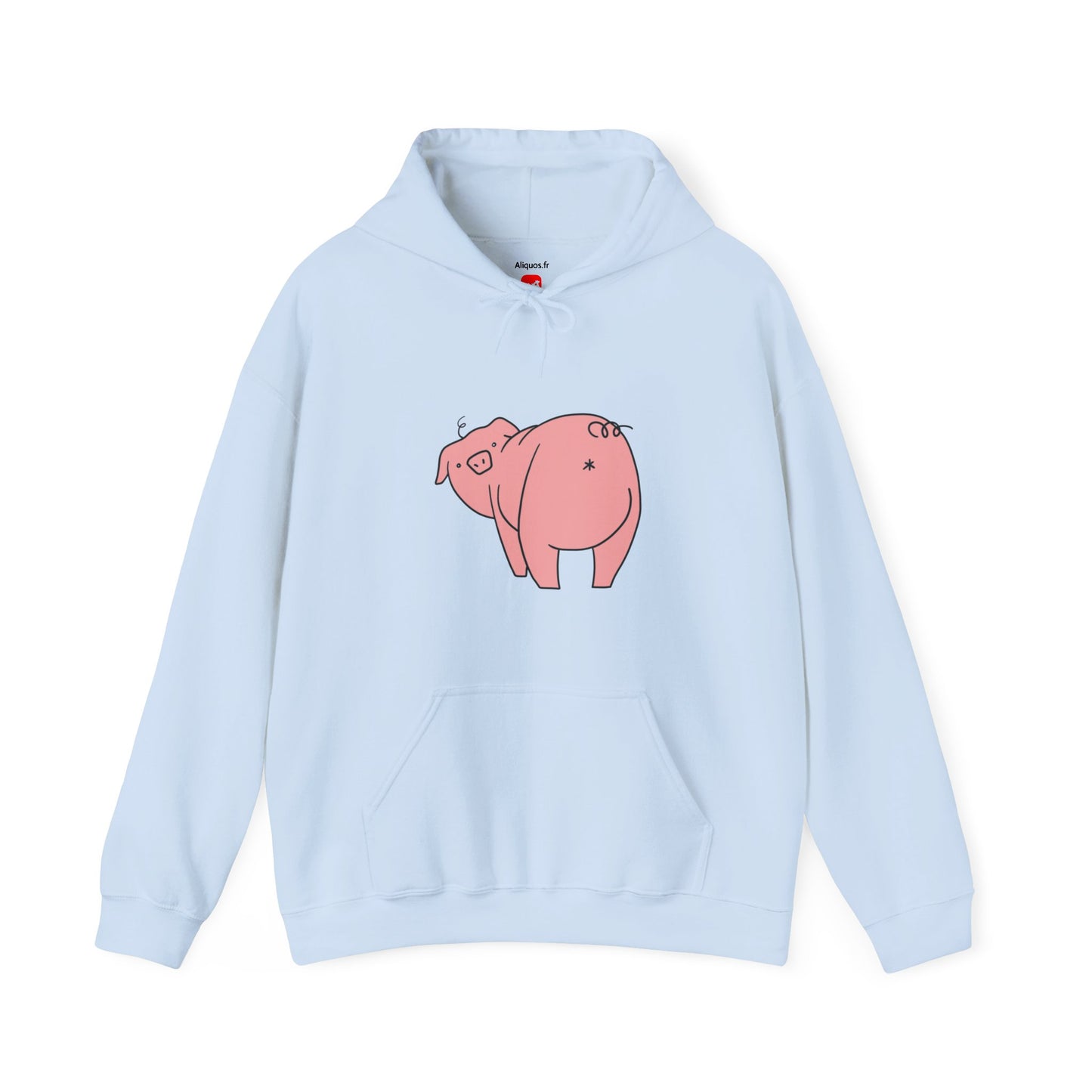 Piggy Rear Unisex Hooded Sweatshirt - ALIQUOS