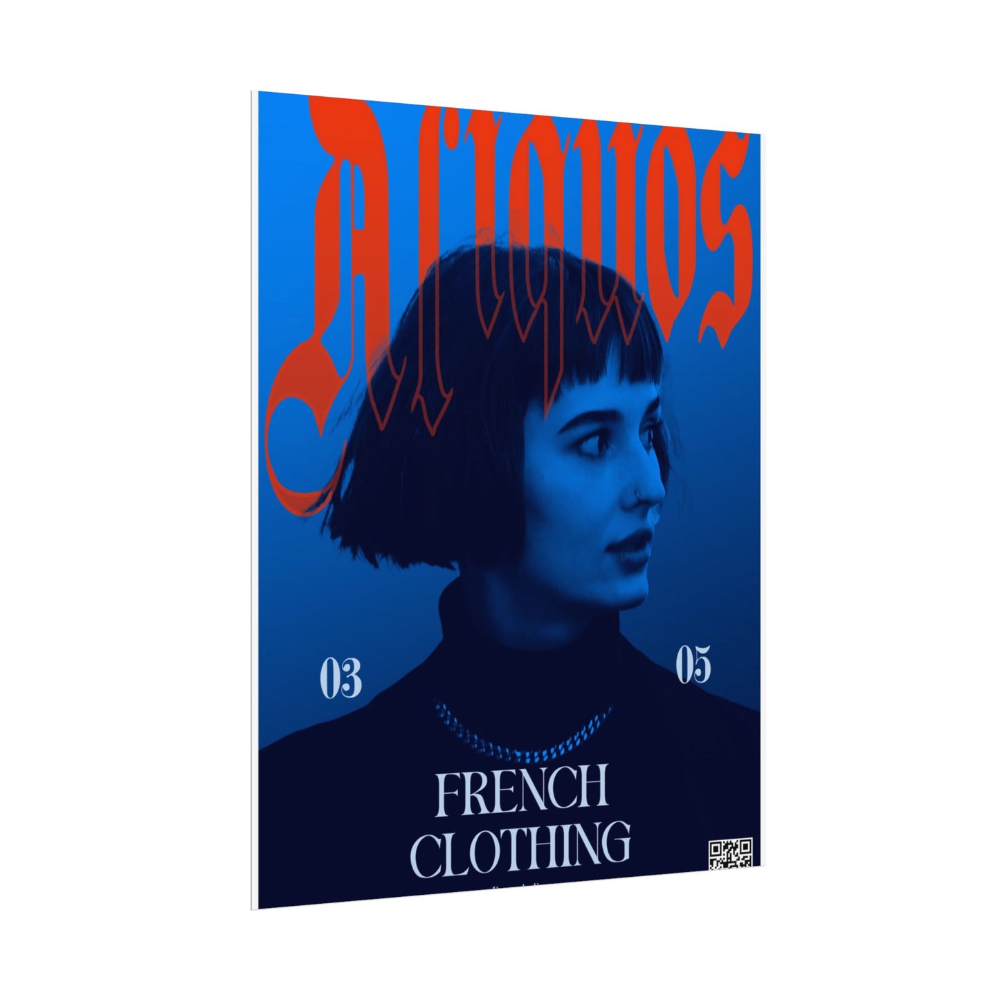 Funky French Clothing Poster - Vintage Style Rolled Art Print