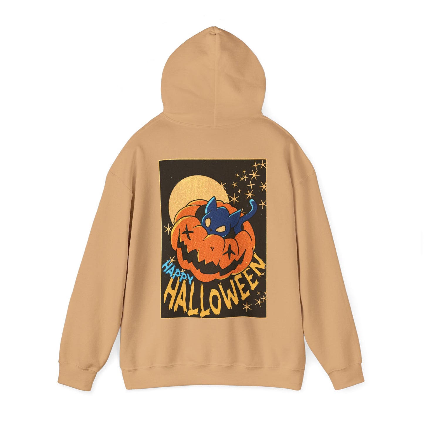 Sweat à capuche unisexe - Motif « Kitty Pumpkin »
