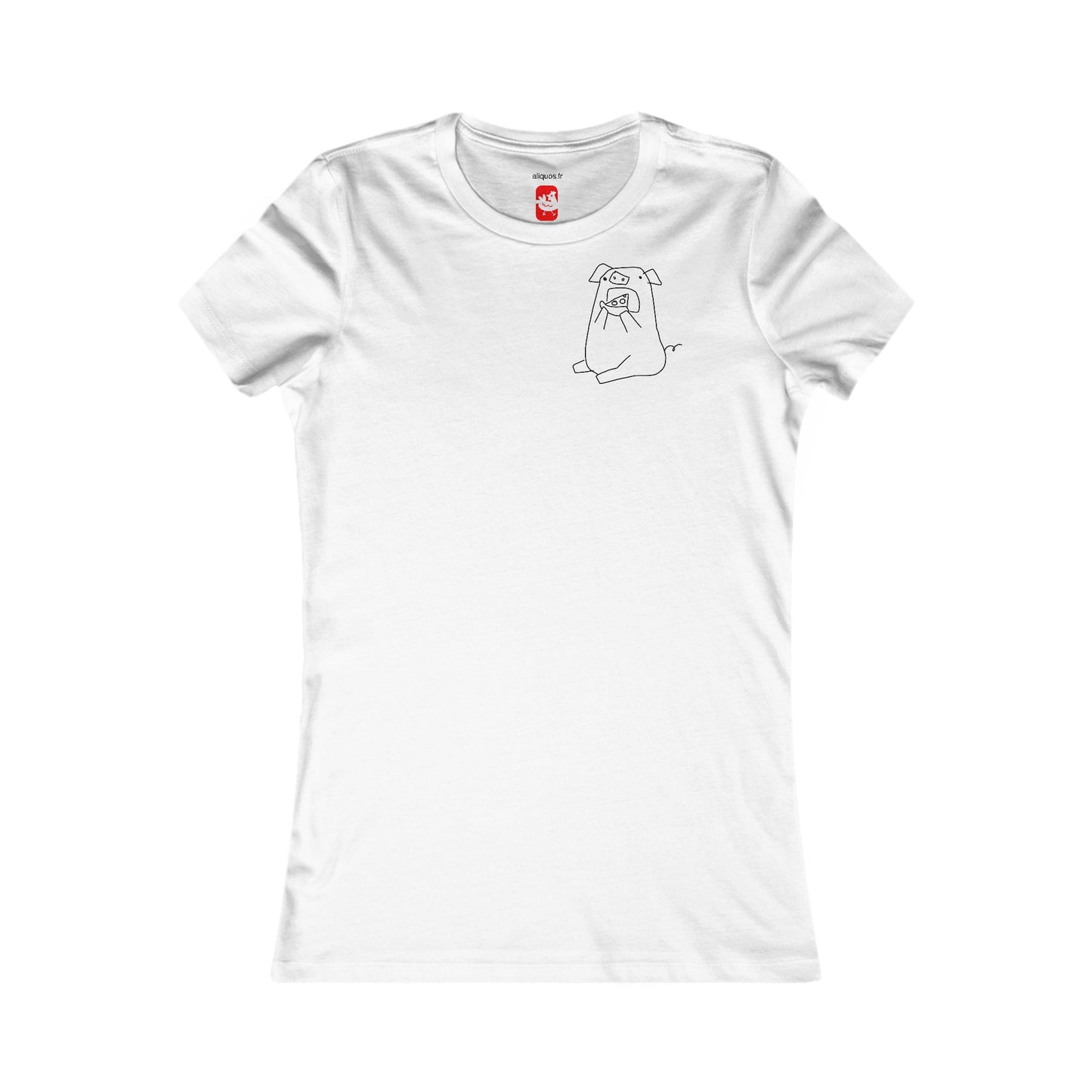 Pizza Piggy Women's fitted Tee - ALIQUOS