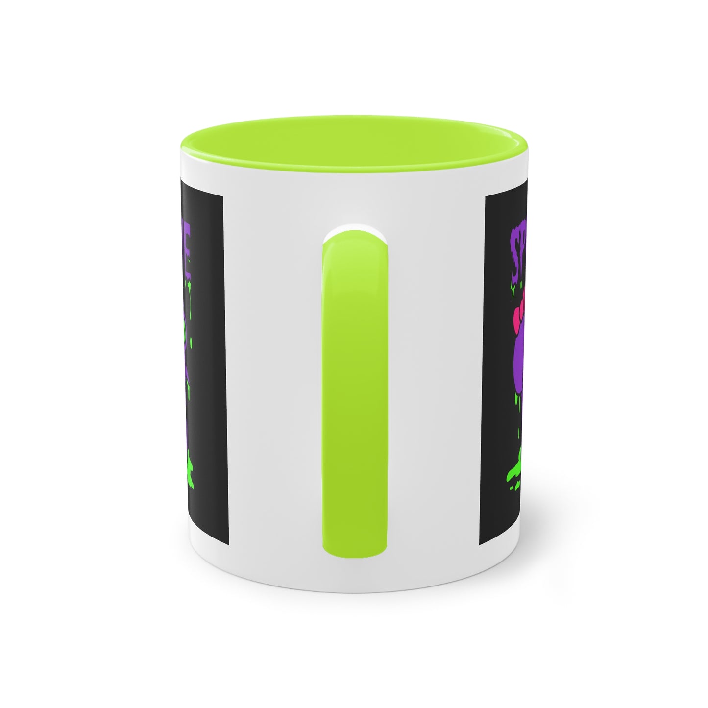 Two Tone Mug - Three-Eyed Skull 'Spookie' Design - ALIQUOS