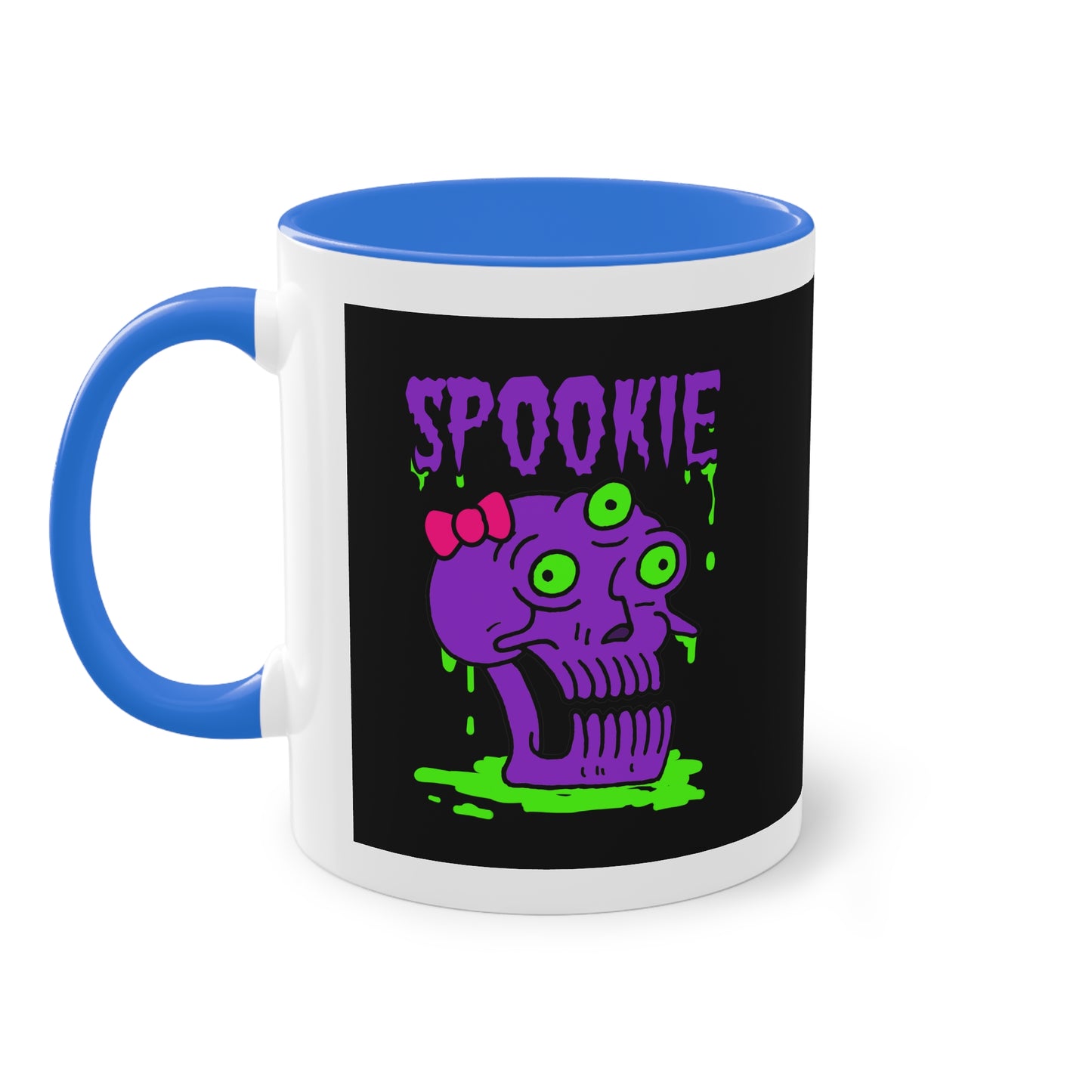Two Tone Mug - Three-Eyed Skull 'Spookie' Design - ALIQUOS