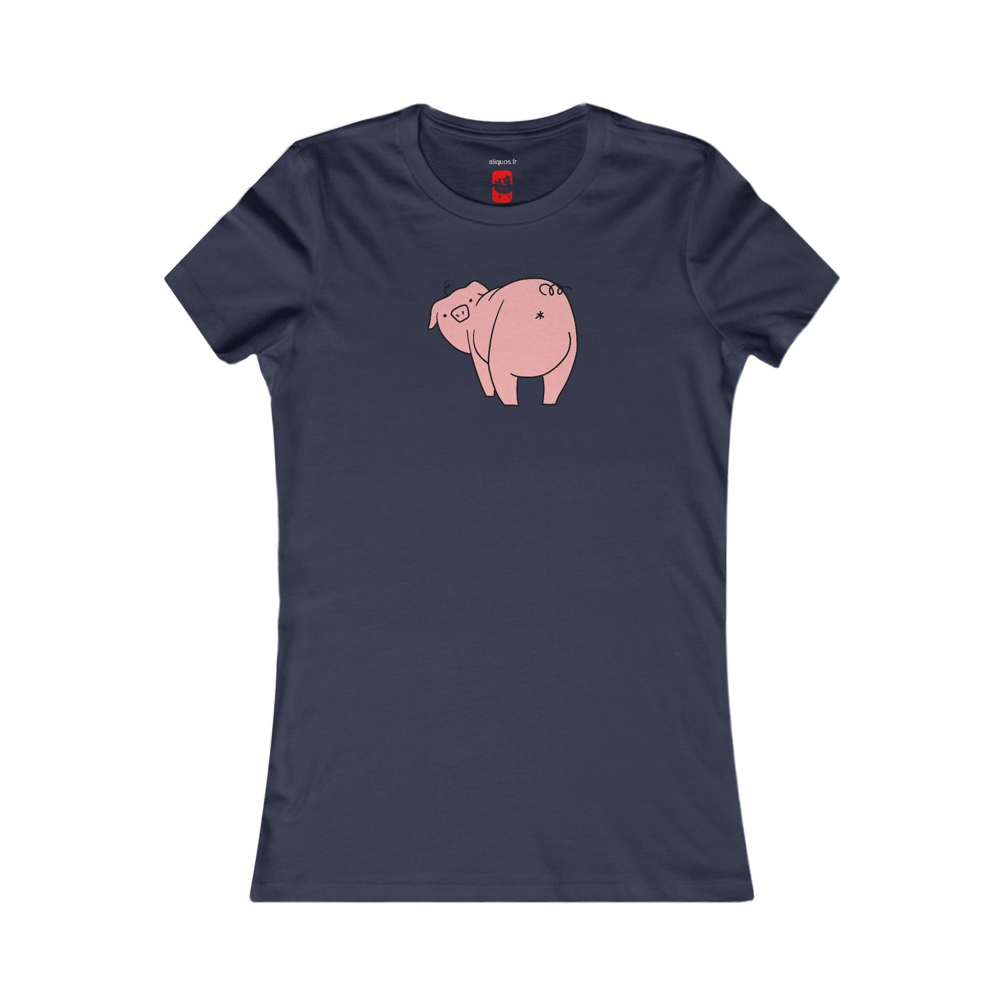 Piggy Rear Women's fitted Tee - ALIQUOS