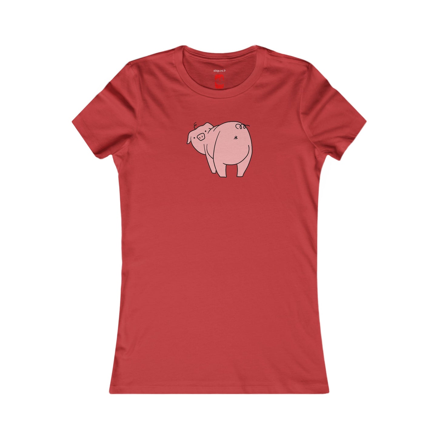 Piggy Rear Women's fitted Tee - ALIQUOS