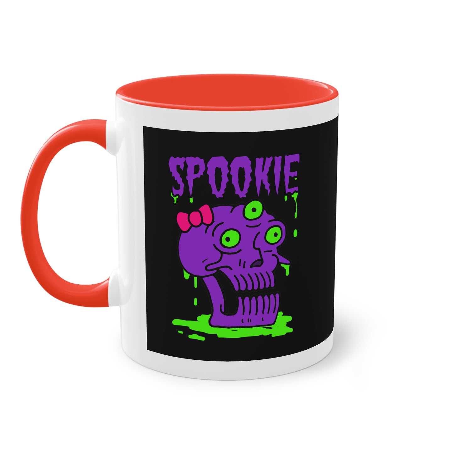 Two Tone Mug - Three-Eyed Skull 'Spookie' Design - ALIQUOS