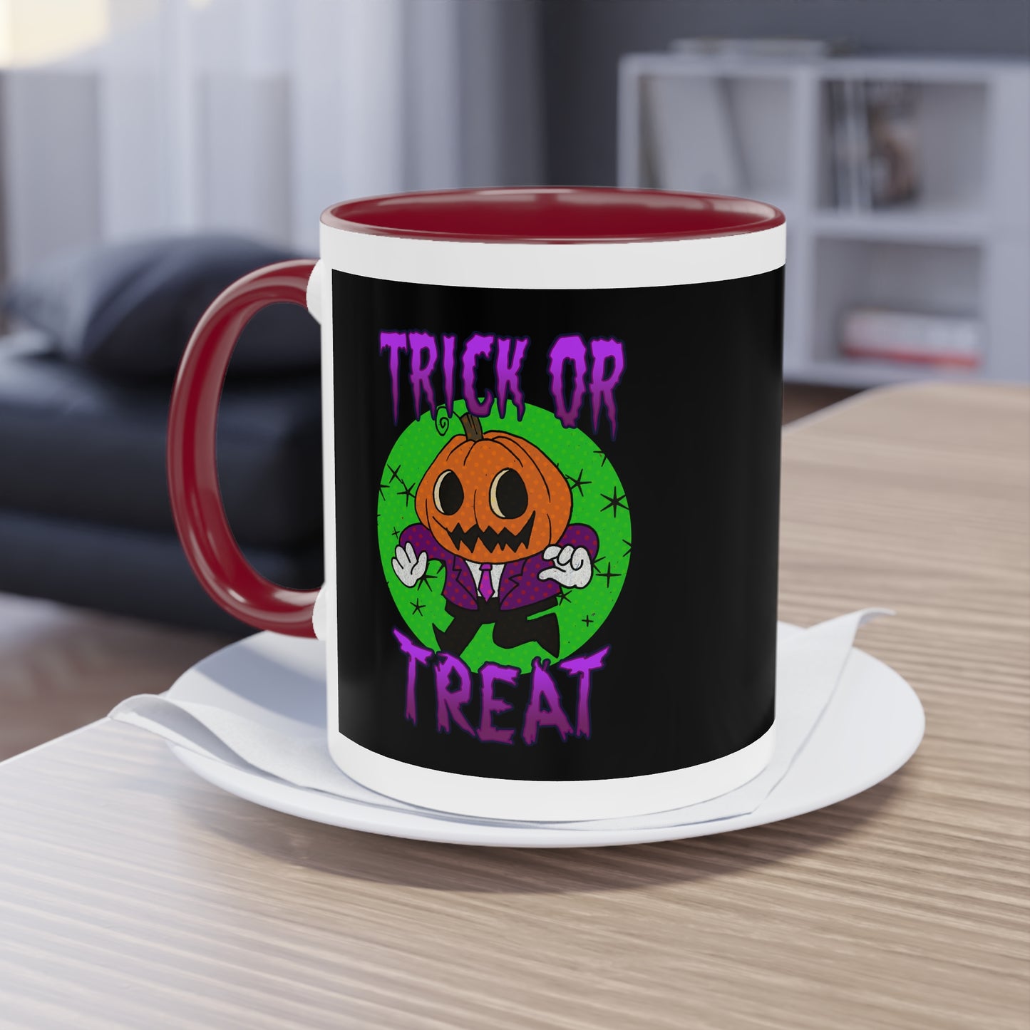 Two Tone Mug - Halloween Jack O' Lantern - ALIQUOS