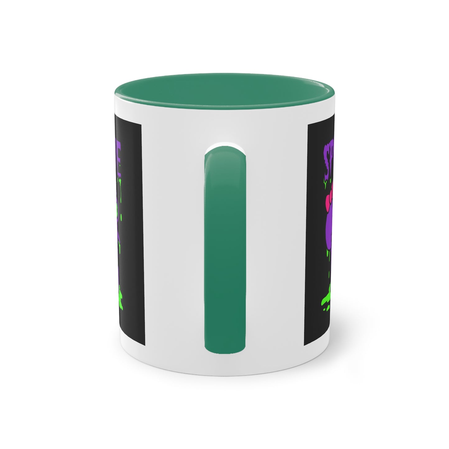 Two Tone Mug - Three-Eyed Skull 'Spookie' Design - ALIQUOS