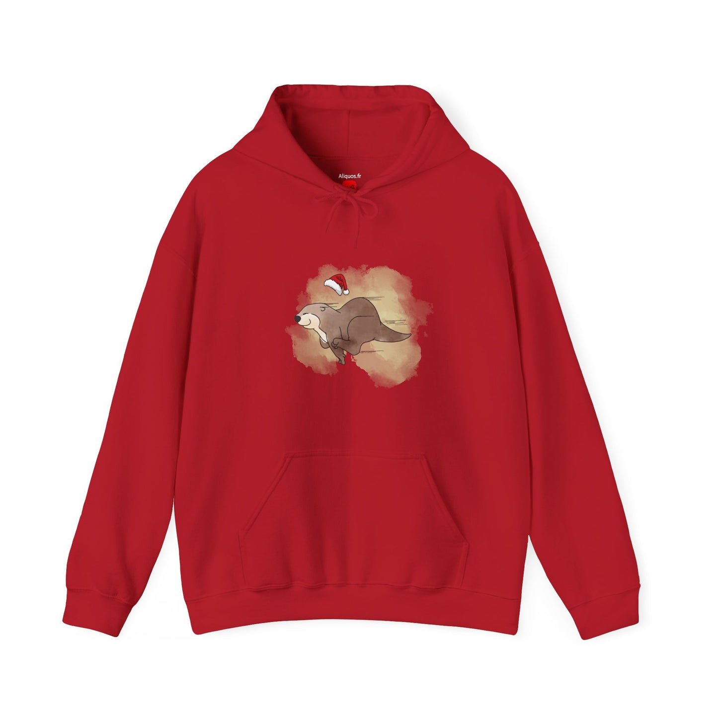 Sweat à capuche unisexe - Loutre de Noël 17