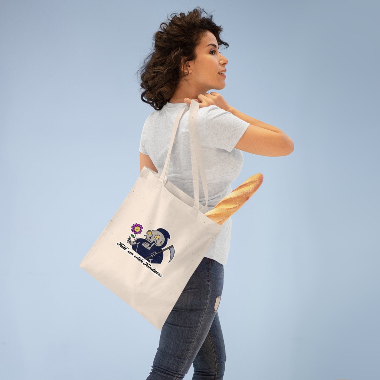 Tote Bag - Kill 'Em With Kindness Design - ALIQUOS