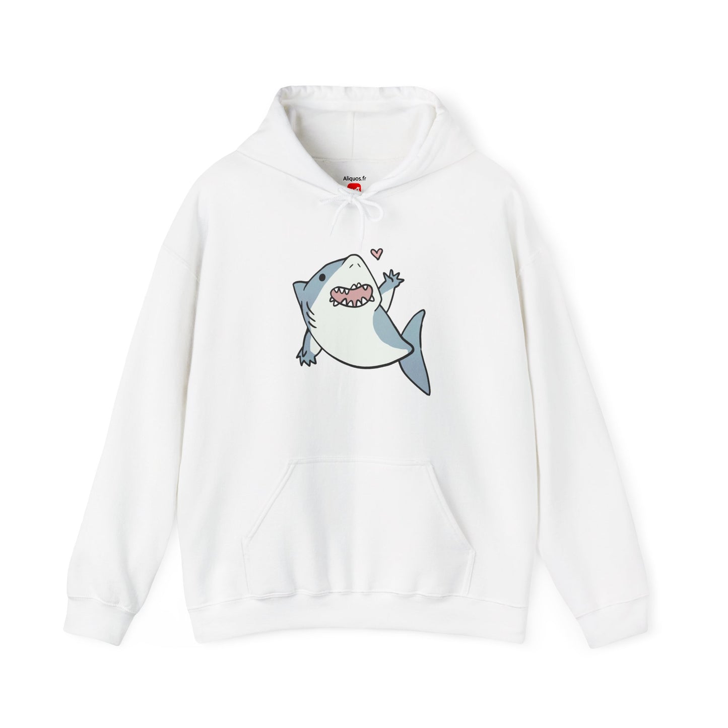 Unisex Hooded Sweatshirt - Cute Shark Wave - Aliquos