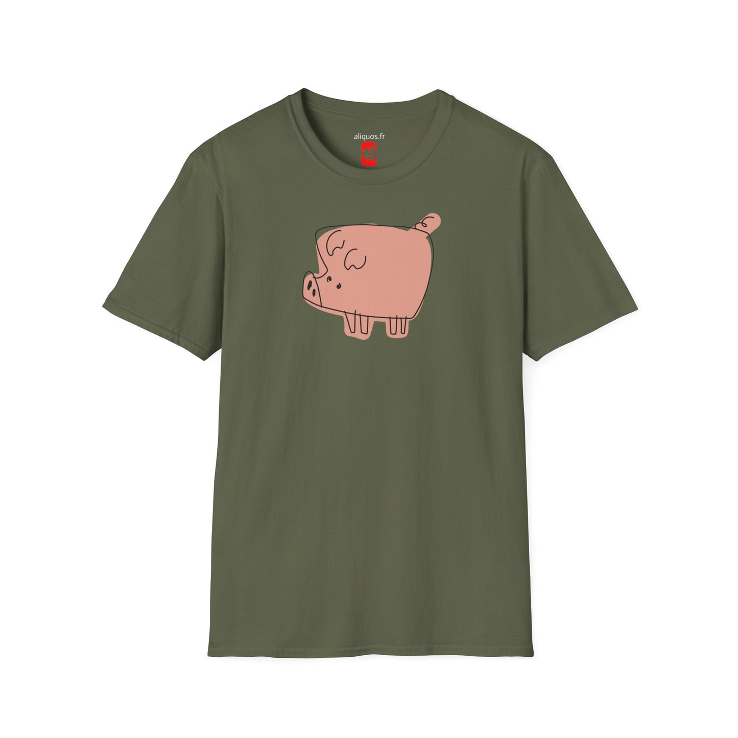 Blocky Piggy Unisex Tee - ALIQUOS