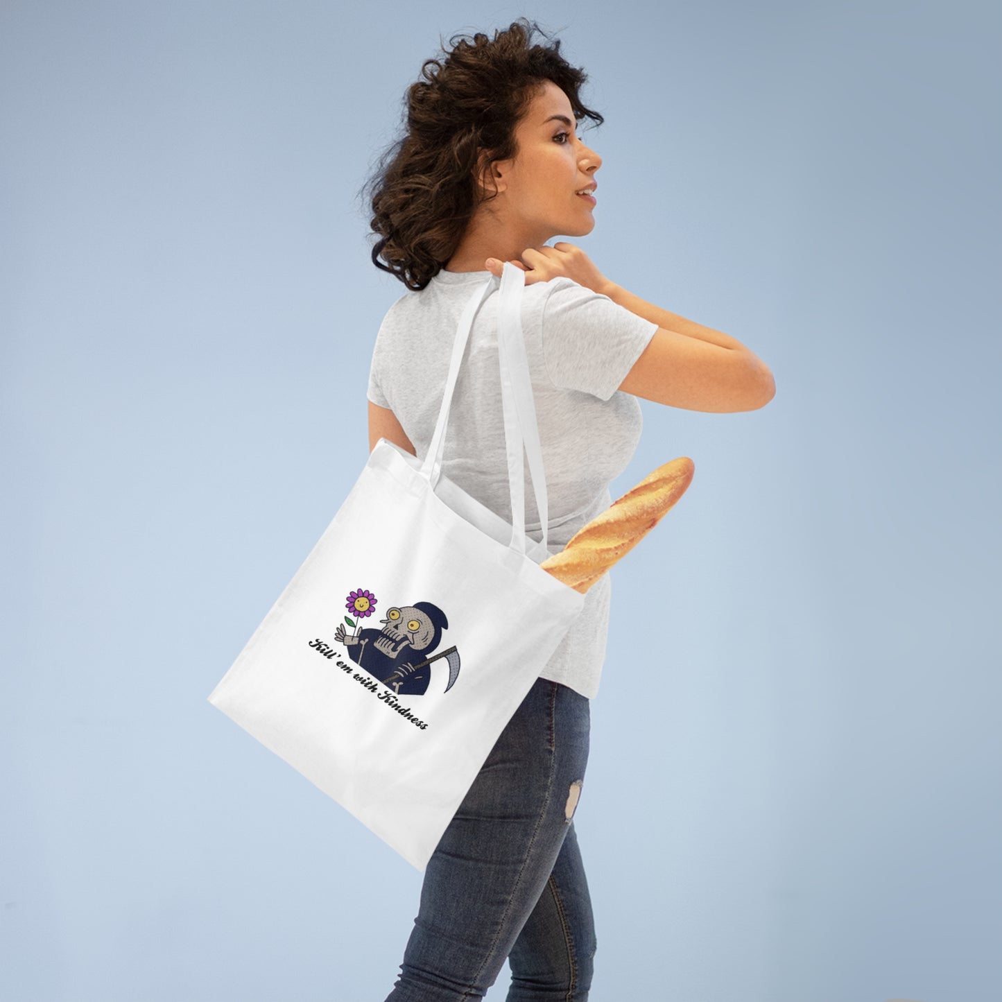 Tote Bag - Kill 'Em With Kindness Design - ALIQUOS