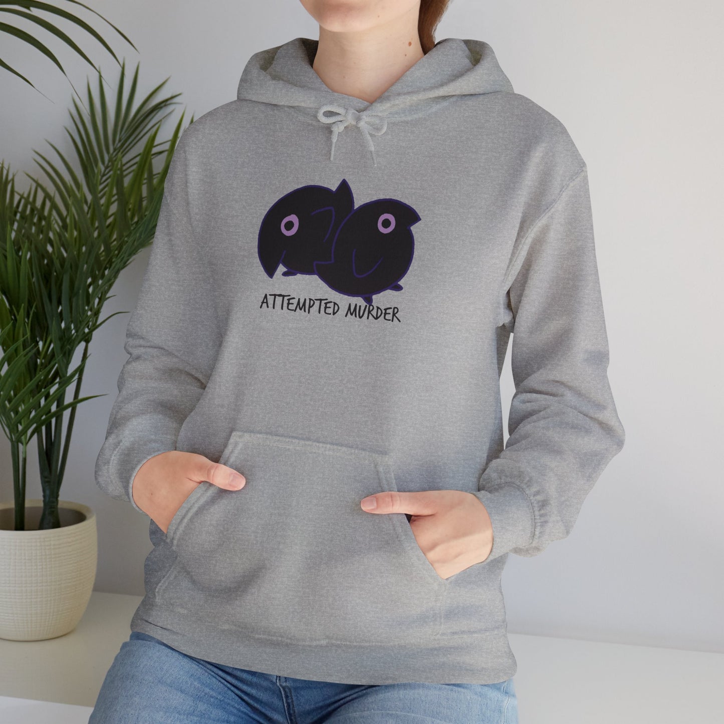 Unisex Hooded Sweatshirt - Attempted Murder Design - ALIQUOS