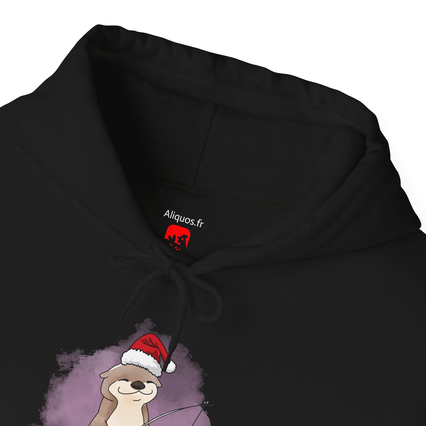 Sweat à capuche unisexe - Loutre de Noël 6