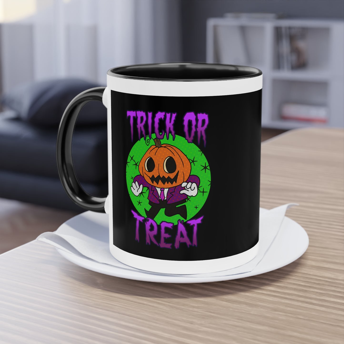 Two Tone Mug - Halloween Jack O' Lantern - ALIQUOS