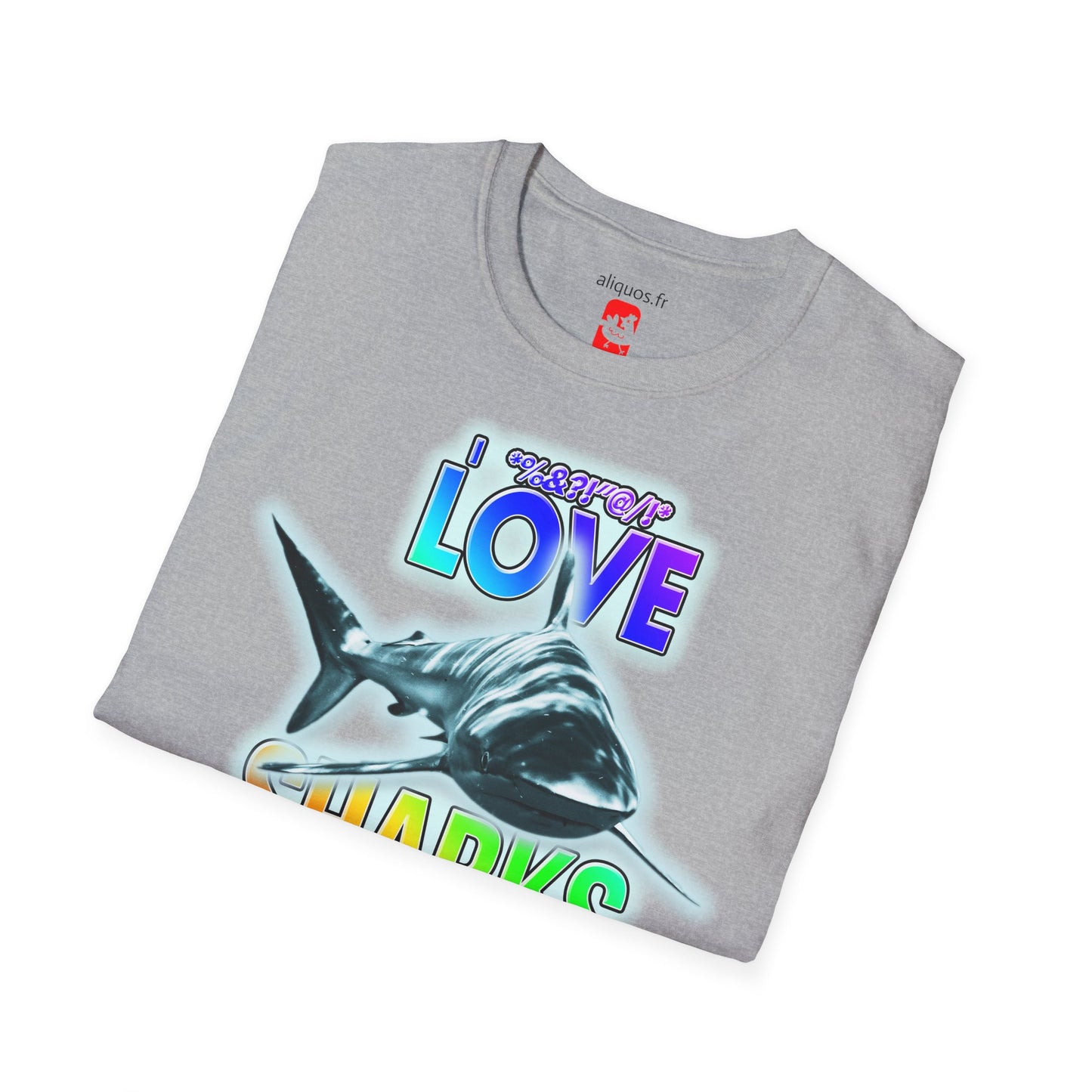T-shirt unisexe - J'adore les requins - Aliquos