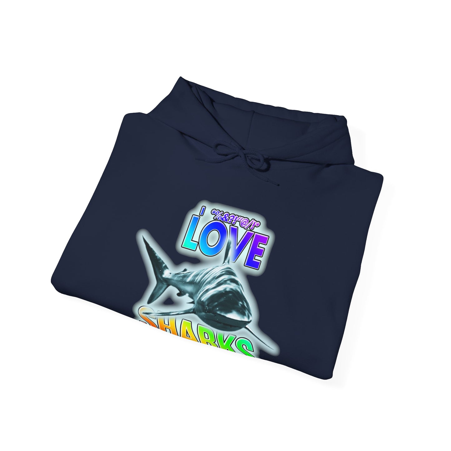 Sweat à capuche unisexe - J'adore les requins - Aliquos