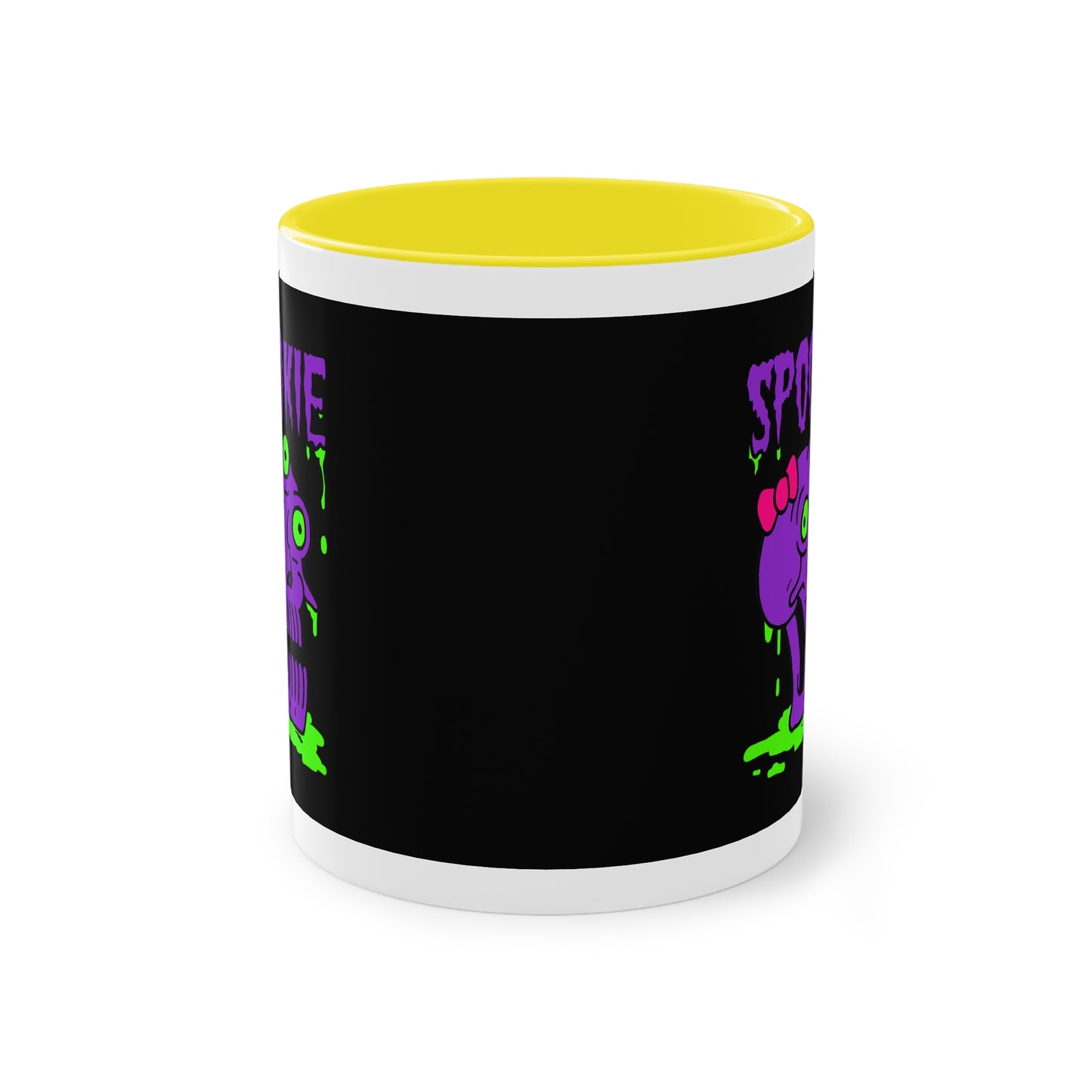 Two Tone Mug - Three-Eyed Skull 'Spookie' Design - ALIQUOS