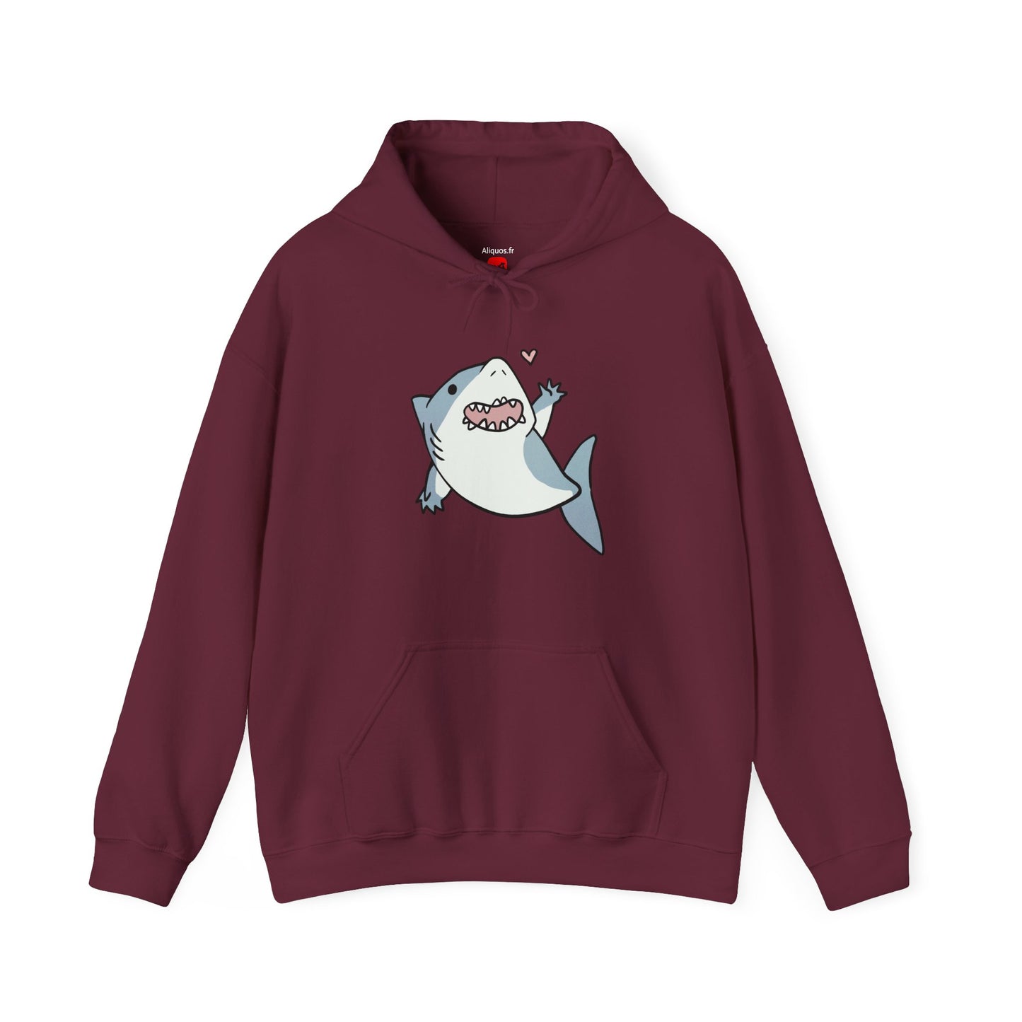 Unisex Hooded Sweatshirt - Cute Shark Wave - Aliquos