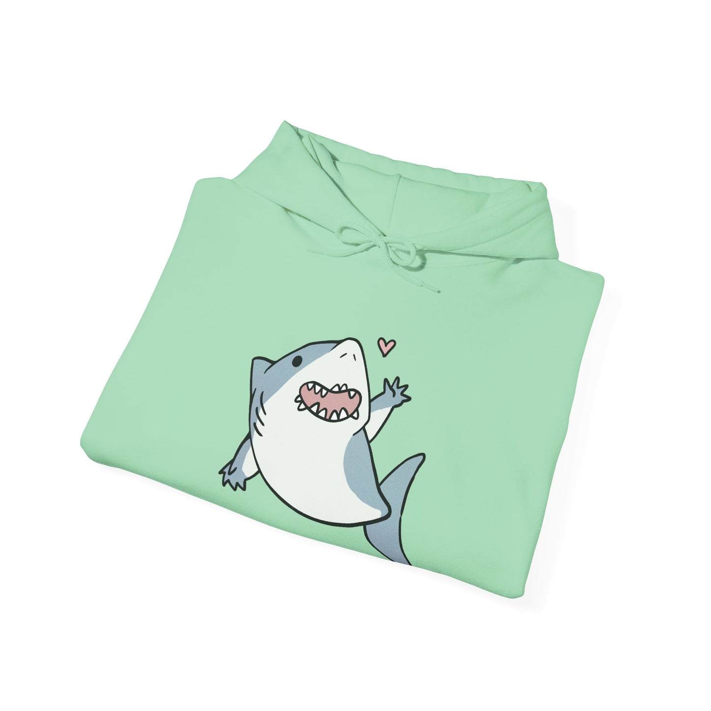 Unisex Hooded Sweatshirt - Cute Shark Wave - Aliquos
