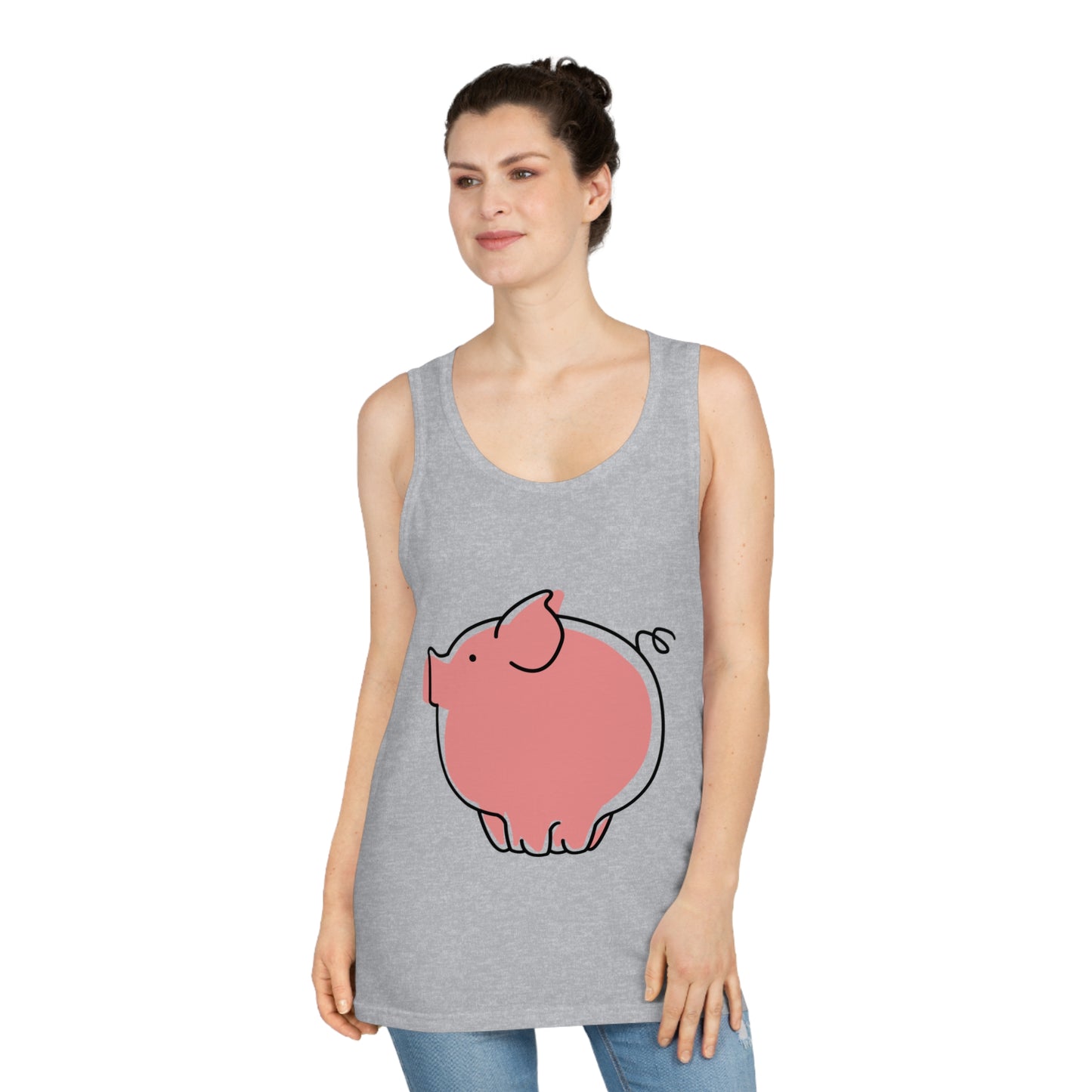 Pudgy Piggy Unisex Softstyle Tank Top - ALIQUOS