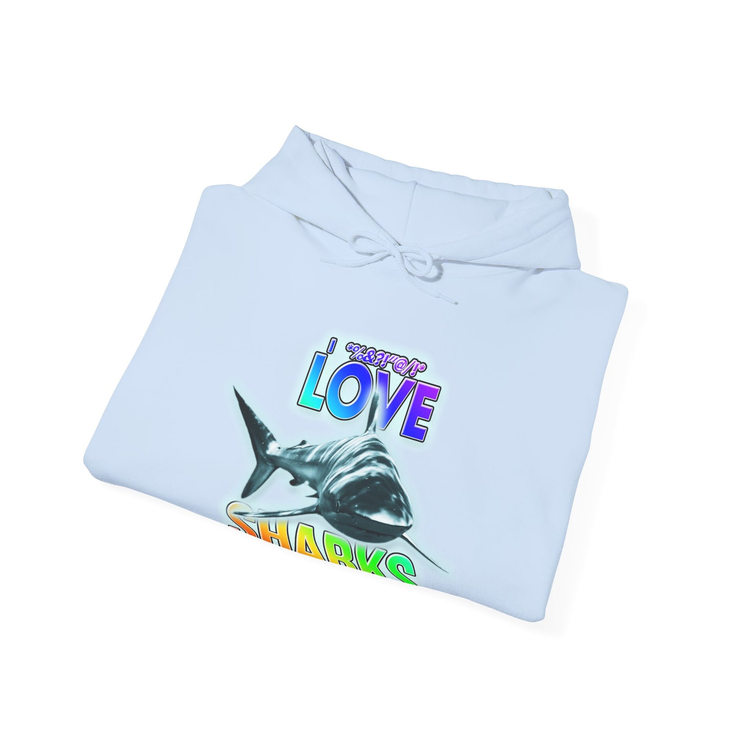 Sweat à capuche unisexe - J'adore les requins - Aliquos