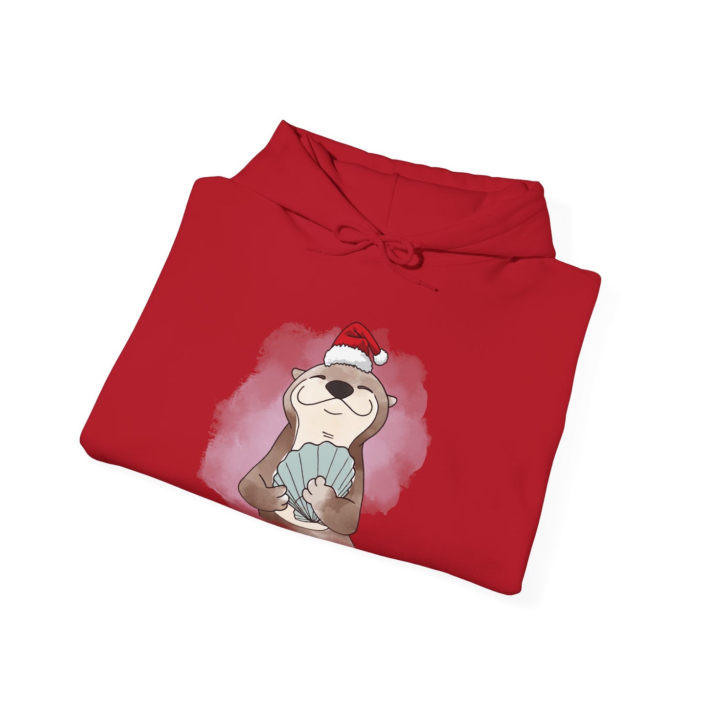 Sweat à capuche unisexe - Loutre de Noël 3