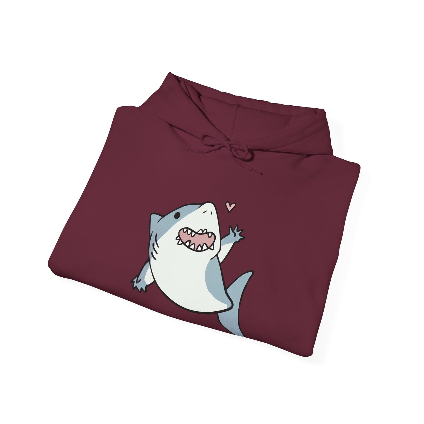 Unisex Hooded Sweatshirt - Cute Shark Wave - Aliquos