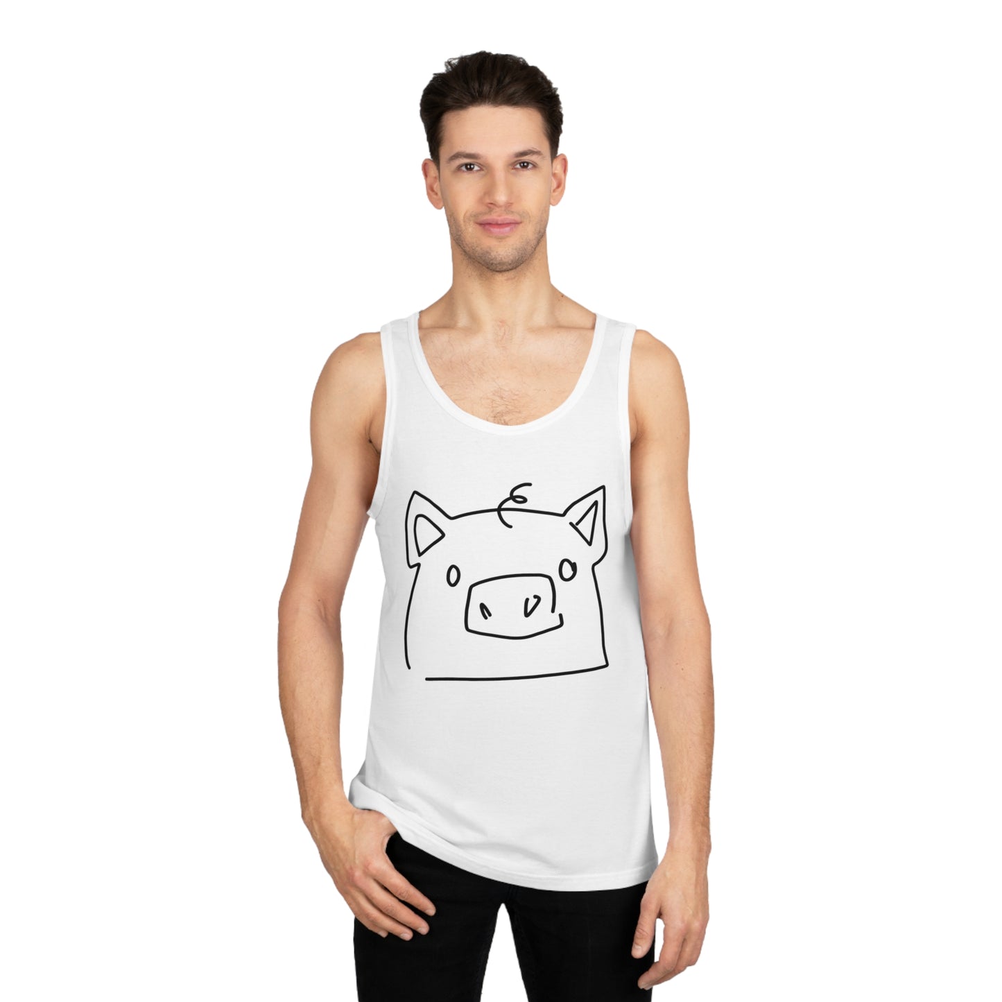 Piggy Face Unisex Softstyle Tank Top - ALIQUOS