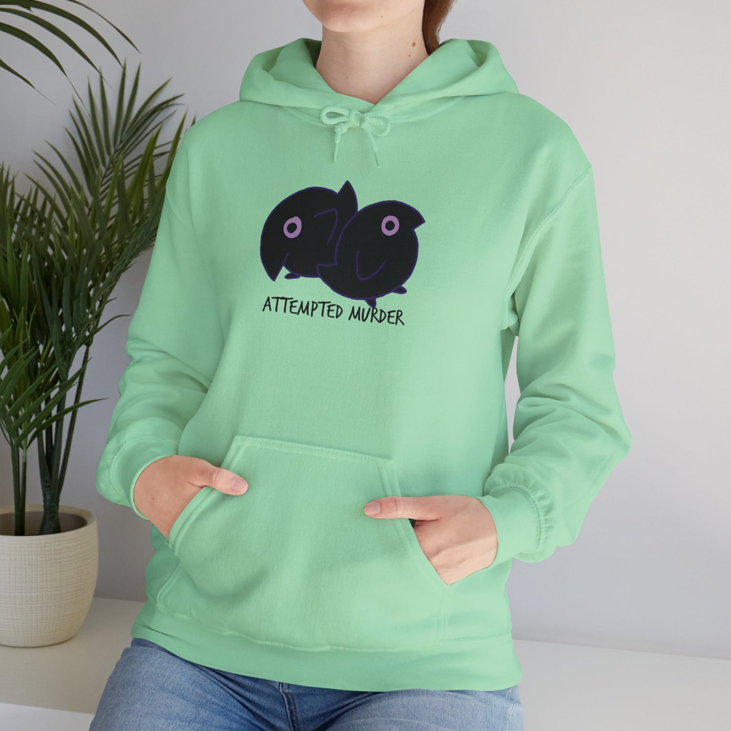 Unisex Hooded Sweatshirt - Attempted Murder Design - ALIQUOS