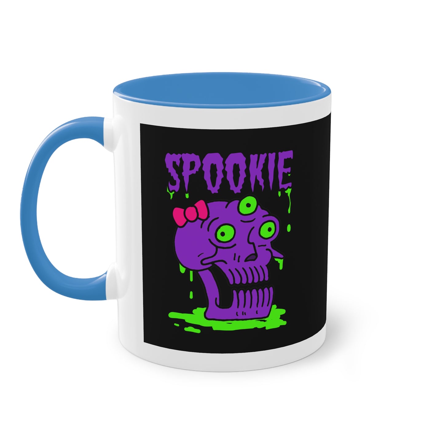 Two Tone Mug - Three-Eyed Skull 'Spookie' Design - ALIQUOS