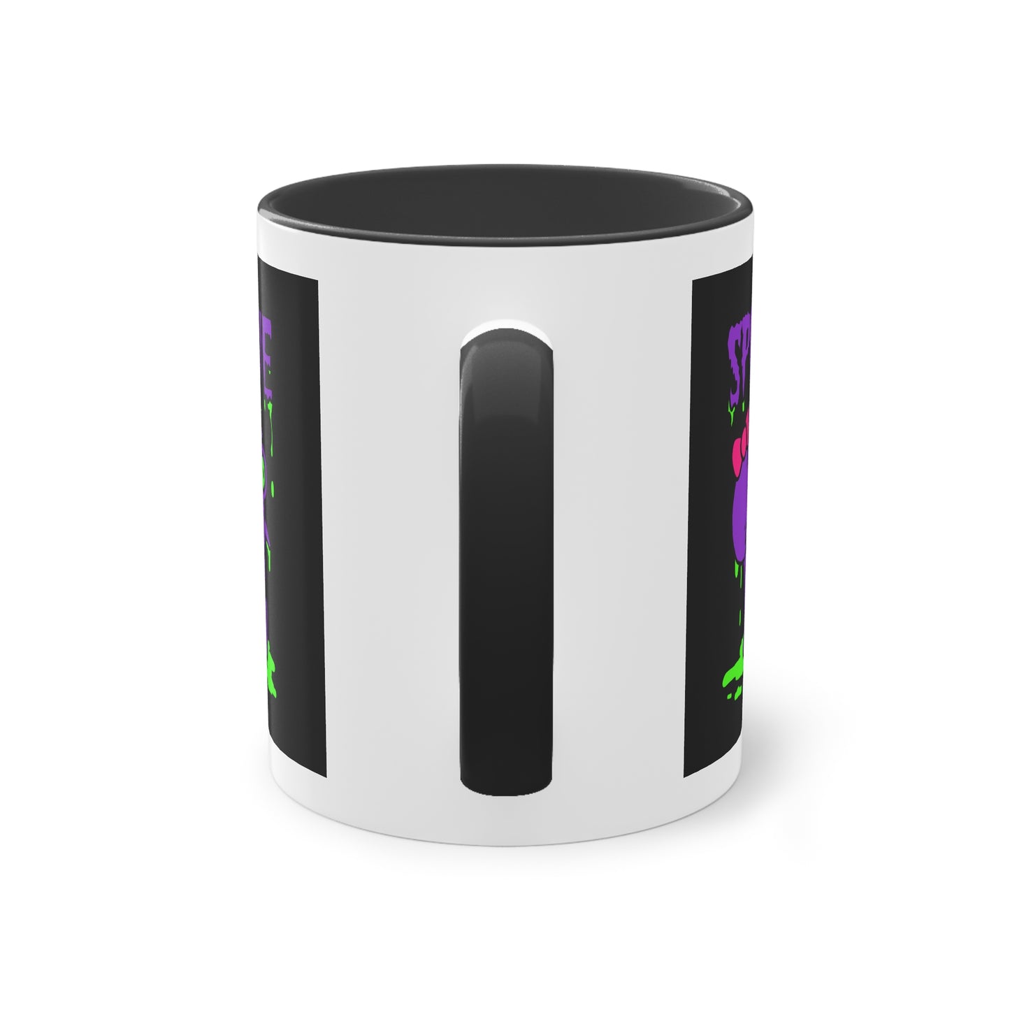 Two Tone Mug - Three-Eyed Skull 'Spookie' Design - ALIQUOS