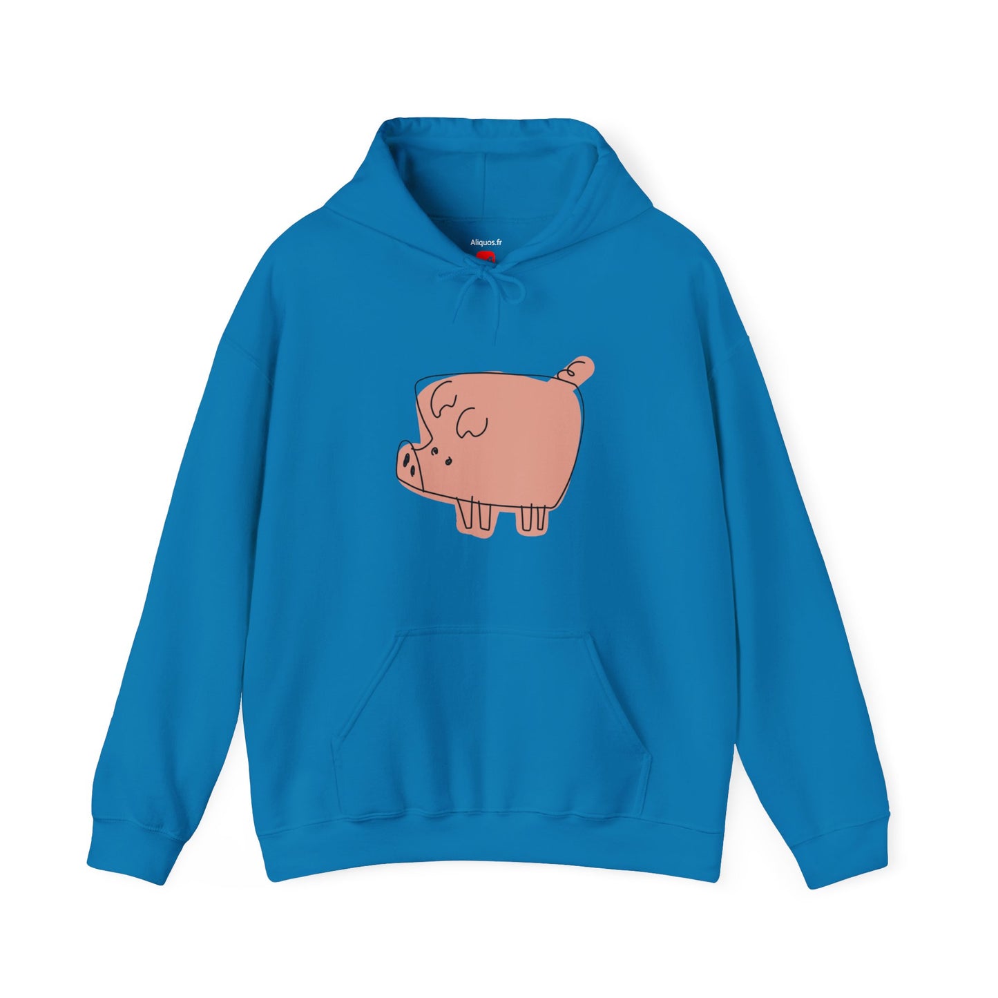 Blocky Piggy Unisex Hooded Sweatshirt - ALIQUOS