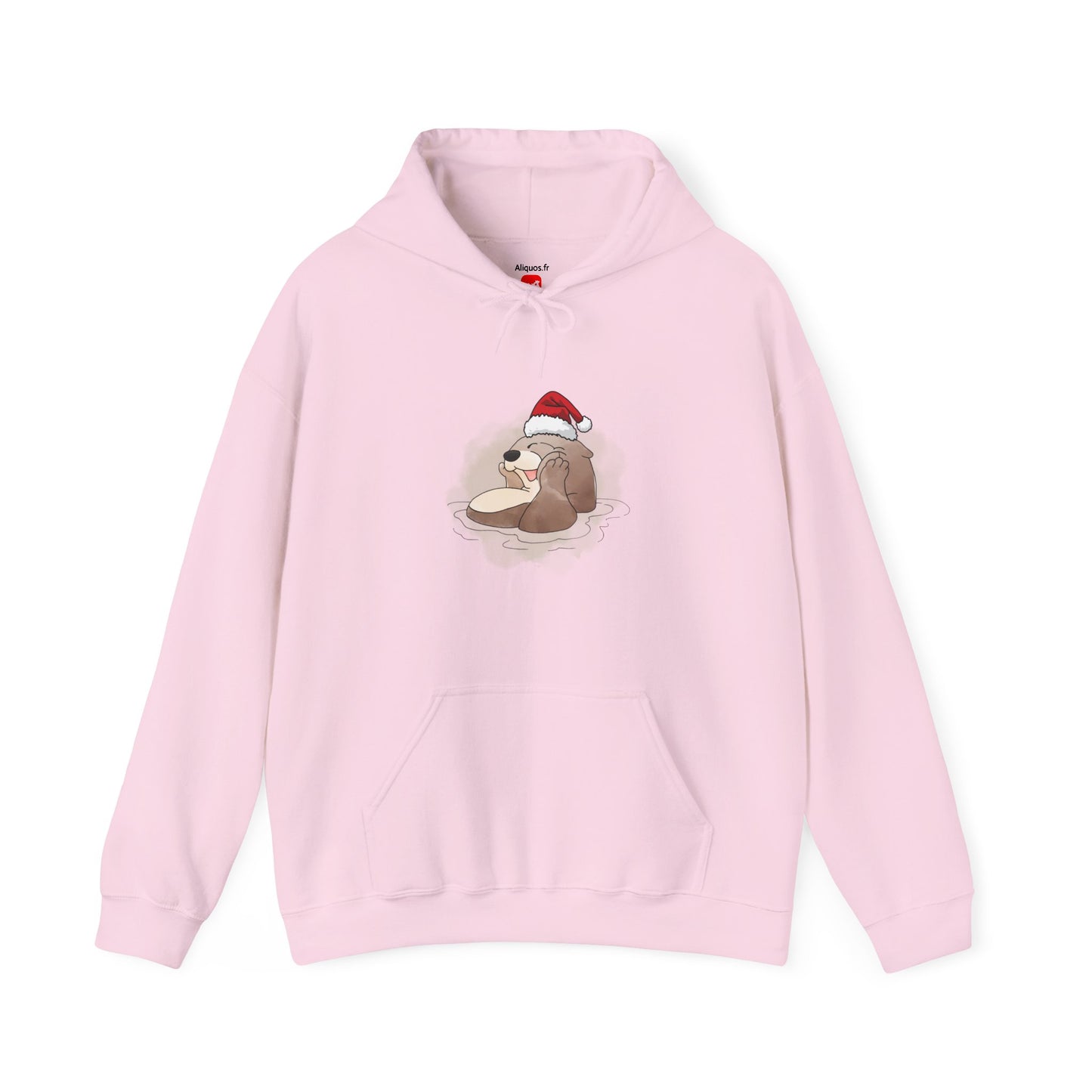 Sweat à capuche unisexe - Loutre de Noël 7