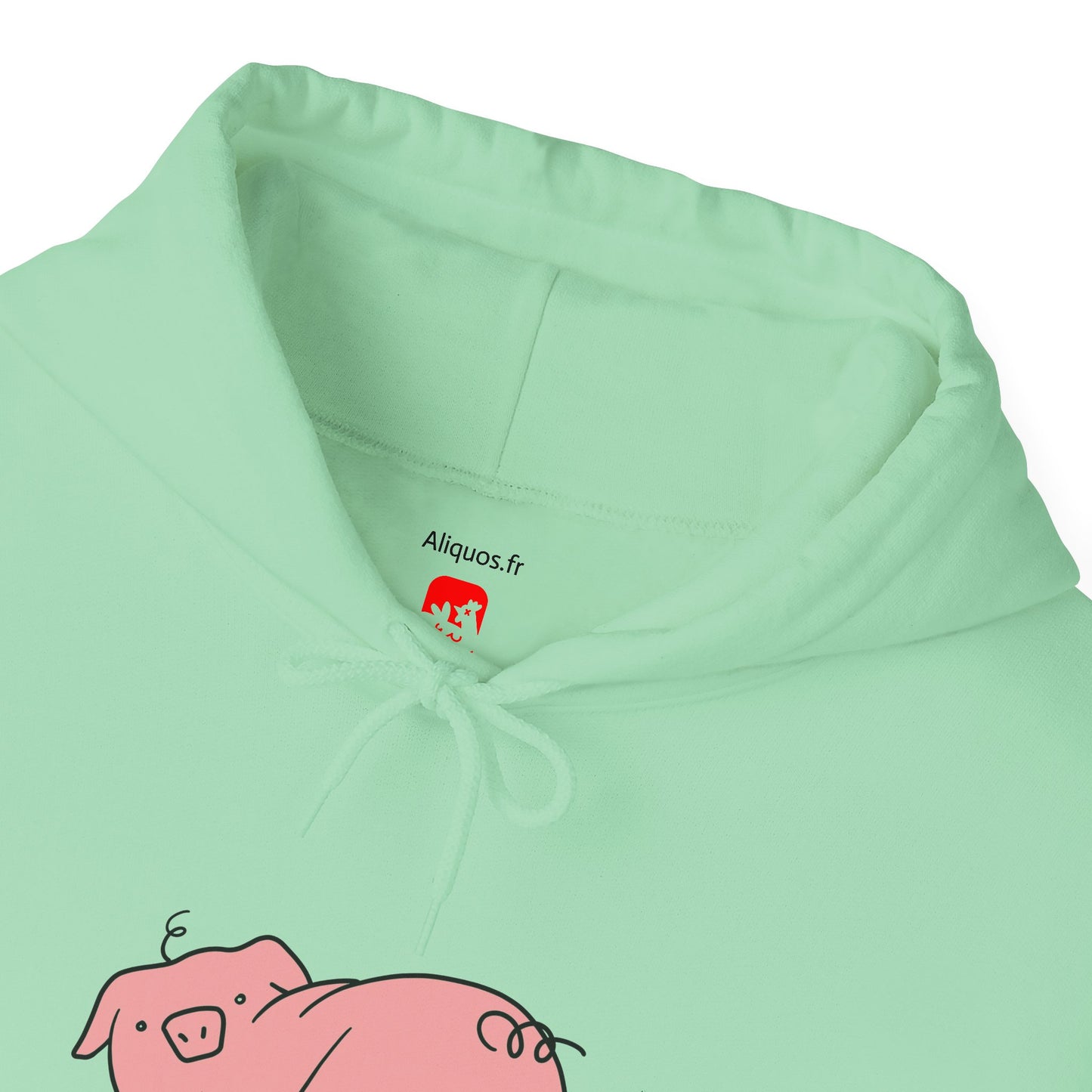 Piggy Rear Unisex Hooded Sweatshirt - ALIQUOS