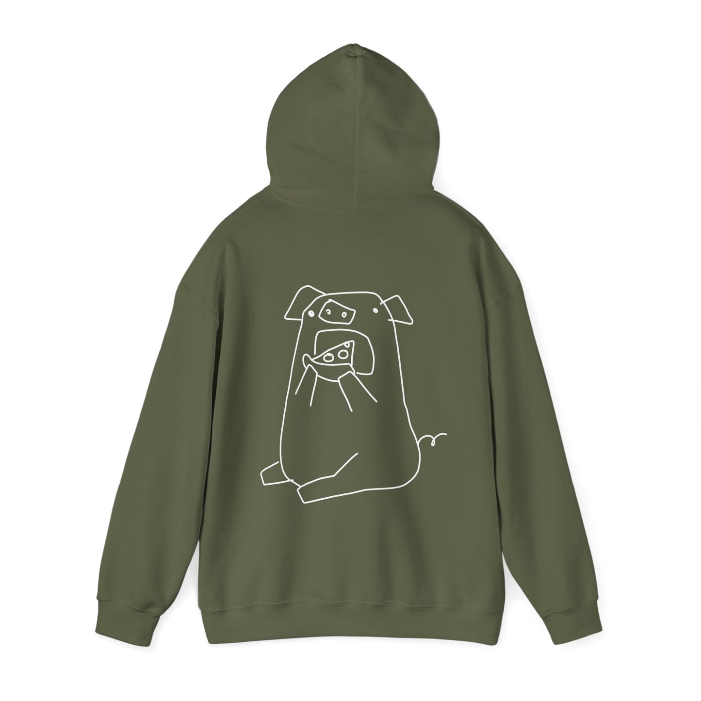 Pizza Piggy Unisex Hooded Sweatshirt - ALIQUOS