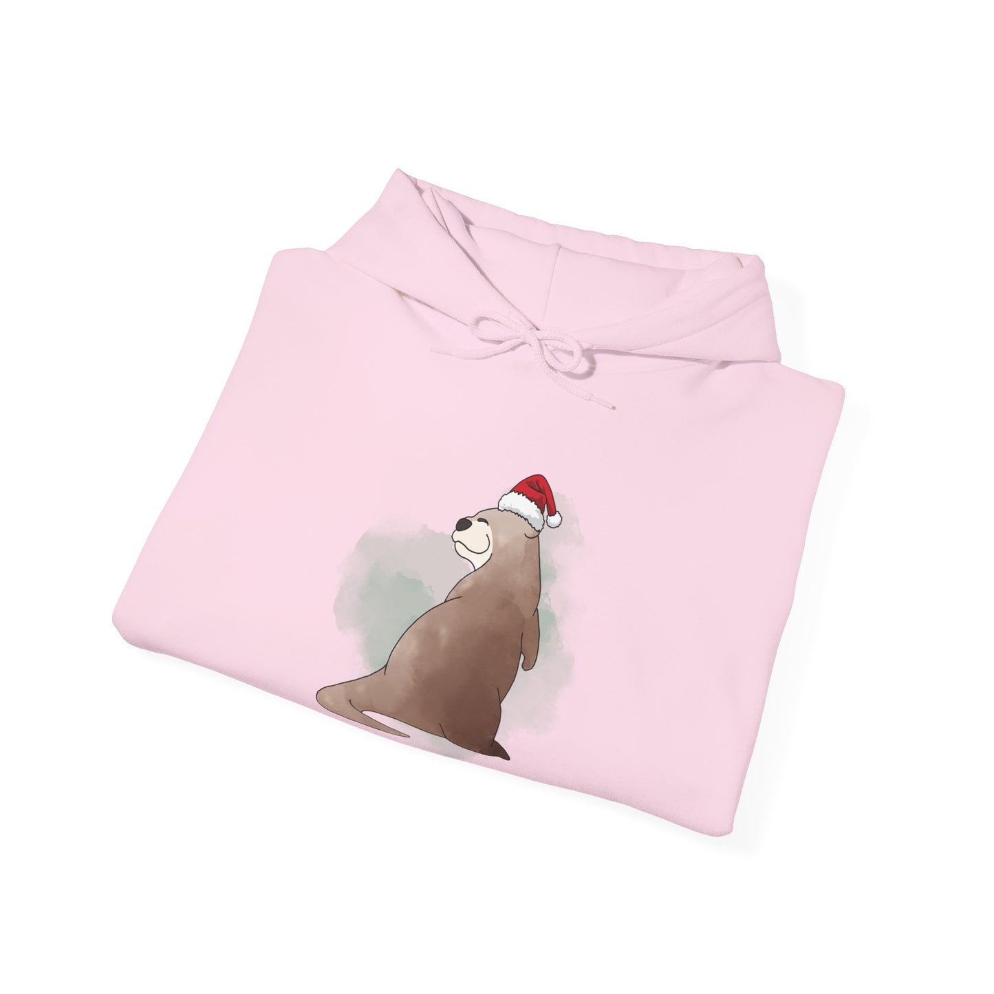 Sweat à capuche unisexe - Loutre de Noël 15