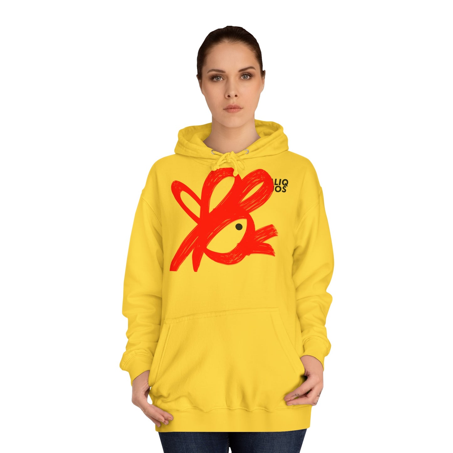 Unisex College Hoodie Painted Chicken - ALIQUOS