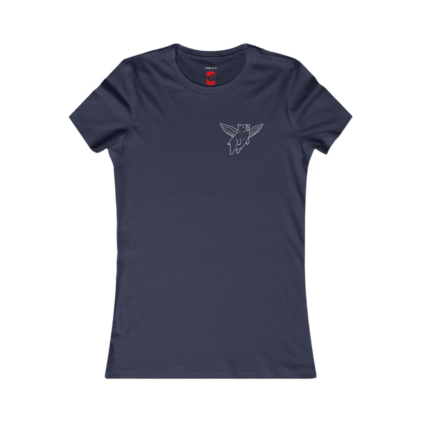 Flying Piggy Women's fitted Tee - ALIQUOS