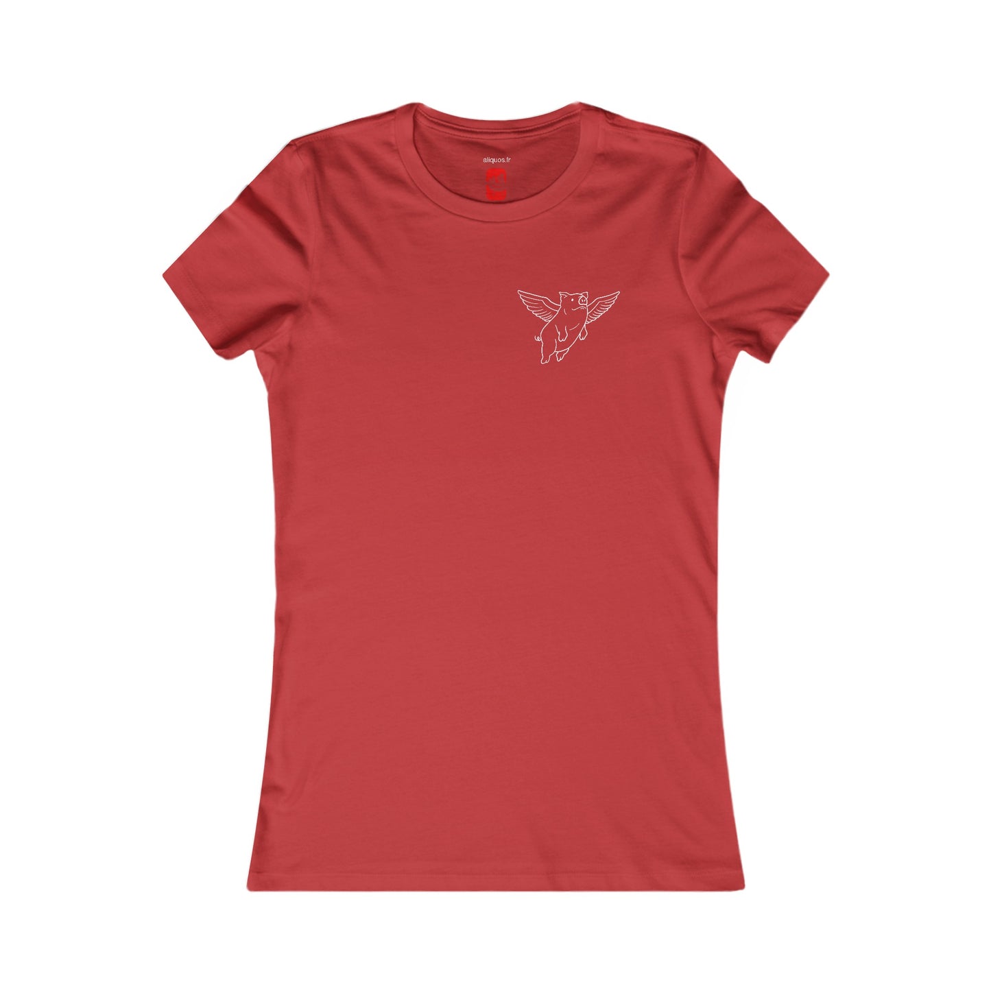 Flying Piggy Women's fitted Tee - ALIQUOS