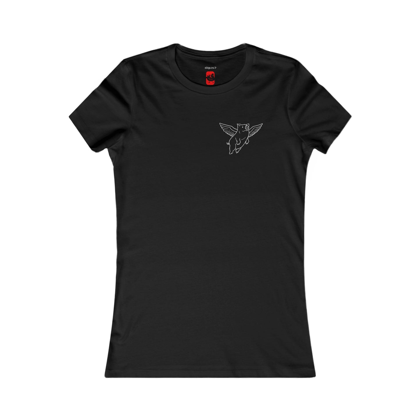 Flying Piggy Women's fitted Tee - ALIQUOS