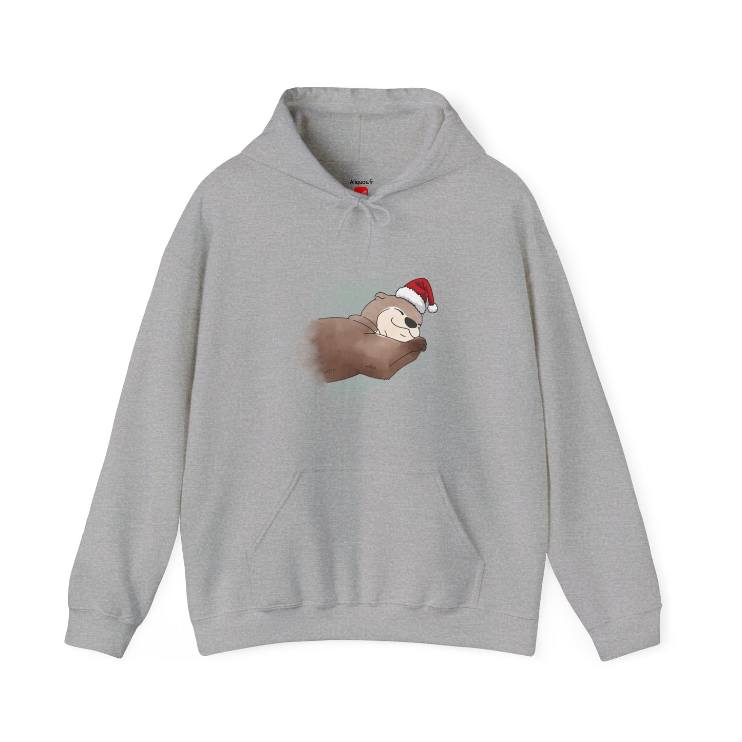 Sweat à capuche unisexe - Loutre de Noël 18